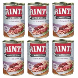 Rinti Kennerfleisch Schinken Nassfutter für Hunde - Schinken 6x400g