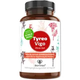 Schilddrüse: Selen hochdosiert für normale Funktion – BonVigo TyreoVigo 60 Kapseln ohne Jod – Hormon-Balance: Vitamin B6 trägt zur Regulierung der Hormontätigkeit bei – Ashwagandha, Tyrosin & Eisen