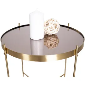 VCM ebuy24 Couchtisch, Gold, Holzwerkstoff, 48x48x48 cm, Wohnzimmer, Wohnzimmertische, Couchtische