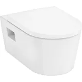 Hansgrohe EluPura Original S Wand-WC mit WC-Sitz Weiß spülrandlos
