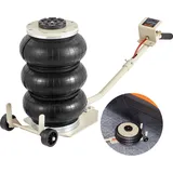 Pneumatischer Wagenheber Air Jack 3 t, Weiß Dreifachbeutel-Luftheber 140-450 mm Hubhöhe Airbag Luftwagenheber mit langem Griff, 5 Minuten Hub Luf...