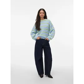 Vero Moda VMMAYBE STRIPE LS O-NECK Pullover Grün L