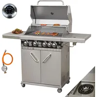 Vaiko Chef 4 Gasgrill Echte Edelstahl Konstruktion Grillstation Grillwagen