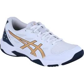 Asics Hallen-Indoorschuhe Gel Rocket 11 (multifunktional/Stabiltät) 2024 weiss/gold Damen