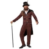 dressforfun Kostüm Herrenkostüm Steampunk Graf, Extravagantes Steampunk-Outfit braun|schwarz S | S