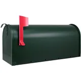 banjado Amerikanischer Briefkasten Grün 51x22x17cm - US Mailbox / Letterbox Postkasten Stahl / Pulverbeschichtet