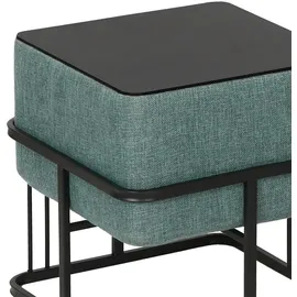 [en.casa] Hocker Tas 38 x 38 x 38 cm Grün