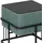 [en.casa] Hocker Tas 38 x 38 x 38 cm Grün