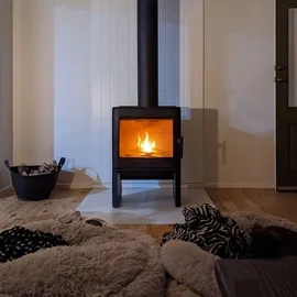 hergom E40 Kaminofen Gusseisen Schwarz