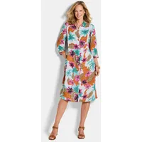 GOLDNER Blusenkleid Leo-Blumen-Muster Bunt 19
