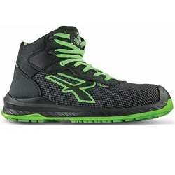 Sicherheitshochschuhe S3 "LAKE" Red Industry Green - 43 - schwarz