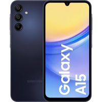 Samsung Galaxy A15 - 4G Smartphone - Dual-SIM - RAM 4 GB / Interner Speicher 128 GB - microSD slot - OLED-Display - 6.5" - 2340 x 1080 Pixel (90 Hz) - Triple-Kamera 50 MP, 5 MP, 2 MP - front camera 13 MP - Blue Black (SM-A155FZKDEUB)