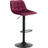 Woltu 1x Barhocker Barstuhl Tresenhocker Bistrohocker Designer Hocker mit Rückenlehne, aus Samt und Metall, höhenverstellbar drehbar, Bordeaux