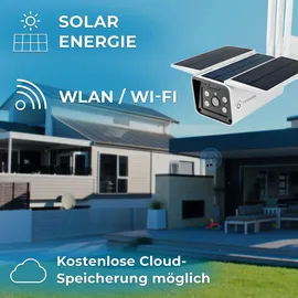 LuVision WLAN Solar Kamera mit Solarzelle Solarpanel Solarkamera Tuya App Alexa kompatibel