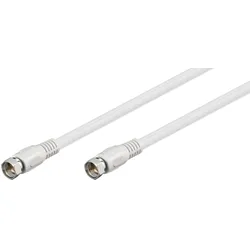 goobay SAT Anschlusskabel weiß 2,50 m F-Stecker/F-Stecker (100% geschirmt)