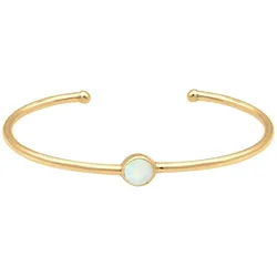 Elli Armreif Bangle Synthetischer Opal Trend 925 Silber goldfarben Damen 