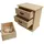 Yudu Holzkästchen Holz Kommode Aufbewahrungsbox Sammelkasten mit 3 Schubladen