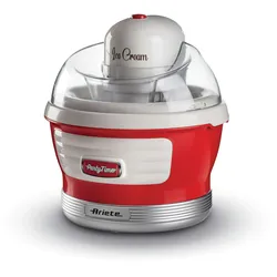 Ariete Party Time Eismaschine rot im Retrolook für 1,5 L leckeres Speiseeis