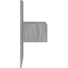 vidaXL Kopfteil mit Nachttischen Grau Sonoma Holzwerkstoff