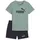 Puma Jungen ESS No.1 Logo Tee and Shorts Set PS Gestrickte Anzüge, Green Moon-New Navy,