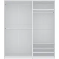 marmex möbel TRES K/B Garderobenschrank 180x206x51 Weiß