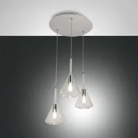 Fabas Luce Tris 3-flg. E27 40W transparent