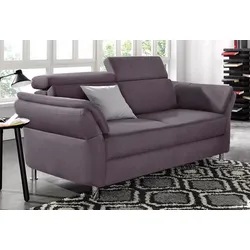 2-Sitzer SIT & MORE "Avignon", grau (dunkelgrau), B:174cm H:97cm T:100cm, Struktur fein ( 100% Polyester), Struktur gropb ( 100% Polypropylen), Struktur (100% Polyester), Sofas, inklusive Kopfteilverstellung