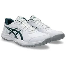 Tennisschuh ASICS "COURT SLIDE 4", Gr. 42,5, weiß, saxon grün, Textil, Synthetik, sportlich, Schuhe, Multicourt-Schuhe