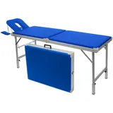 Alu-Kofferliege Robusta ST, inkl. Kopfteil + Armablage, 170/210x65x70-82 cm, Blau