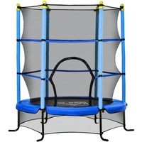 Homcom Mini-Trampoline 163 cm inkl. Sicherheitsnetz blau