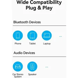 Vention Bluetooth USB-Audioempfänger für das Auto - Grau