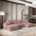 masseno Ecksofa SAVONA K Polyester 2-Sitzer Rosa