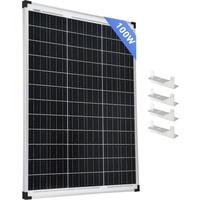 100W Monokristallines Solarmodul Hocheffizientes Modul PV Power Charger 12V Solarpanel für Häuser Camping RV Batterie und andere Off-Grid Anwendungen
