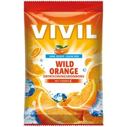 Vivil Wild Orange Erfrischungs Bonbons zuckerfrei (88g)