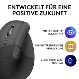 Logitech Lift Vertical Ergonomic Linkshänder graphite