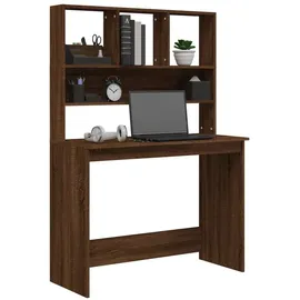 vidaXL Schreibtisch mit Regal Braun Eiche 102x45x148 cm Holzwerkstoff