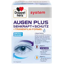 Doppelherz system AUGEN PLUS SEHKRAFT+SCHUTZ+TRÄNENFILM-FORMEL 120 St Kapseln