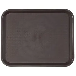 MONOUSO - Tablett aus PP rechteckig Fastfood braun 35,5x45,3cm (12 Stück)