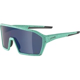 Alpina RAM Q-LITE - Verspiegelte, Kontrastverstärkende & Beschlagfreie Sport- & Fahrradbrille Mit 100% UV-Schutz Für Erwachsene, turquoise-blur matt, One Size