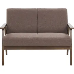 2-Sitzer Sofa braun Retro-Design ASNES