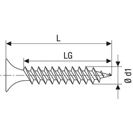 SPAX GIX-A Trompetenkopf 3,9 x 45 mm PH 2 Feingewinde PHOSPHATIERT