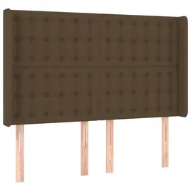 vidaXL Boxspringbett mit Matratze Dunkelbraun 140x200 cm Stoff