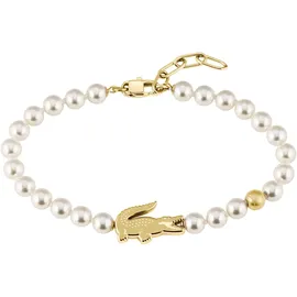Lacoste Perlenarmband MATCHPOINT Gelbgold/Weiß 2040430 Größe 16 cm