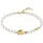 Lacoste Perlenarmband MATCHPOINT Gelbgold/Weiß 2040430 Größe 16 cm