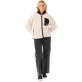 Rip Curl Shore Break Zip Fleece Off White/Black M