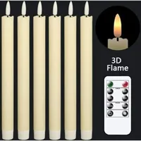 Set Mit 6 Blinkenden Led-kerzen Mit Fernbedienung, Realistischer Flammeneffekt Für Die Fensterdekoration