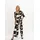 bonprix Jersey-Jumpsuit, schwarz, Gr.56/58 (3XL), graphisch bedruckter Jersey-Jumpsuit mit Knopfverschluss hinten am Ausschnitt