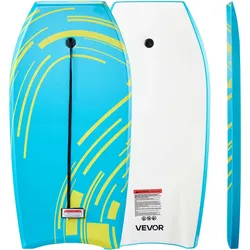 VEVOR Bodyboard 105,5x52 cm, Wellenboard aus IXPE HDPE mit EPS-Kern, Surfbrett inkl. Handgelenkleine UV-Schutz für Anfänger & Fortgeschrittene bis 82 kg, Schwimmboard für Strand Meer Schwimmbad Surfen