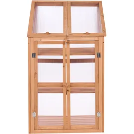 Beliani Balkongewächshaus Holz 49 x 67 x 114 cm