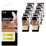 Duracell Hörgerätebatterie Easy Tab 10, 100 mAh, PR70, gelb, Zink-Luft, 60 Stück